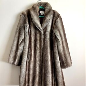 EAST 5TH Women's Faux Fur Coat, Brown, Size XL